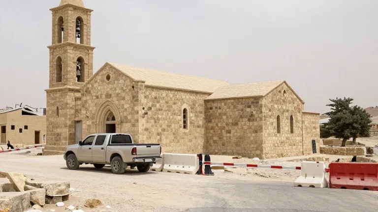 Illustration for: Gunmen Attack Church Funeral in Jordan, Killing Seven