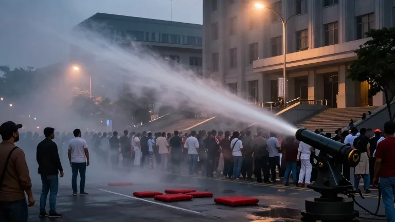 Illustration for: More than 300 injured as Tirana police disperse anti-government rally