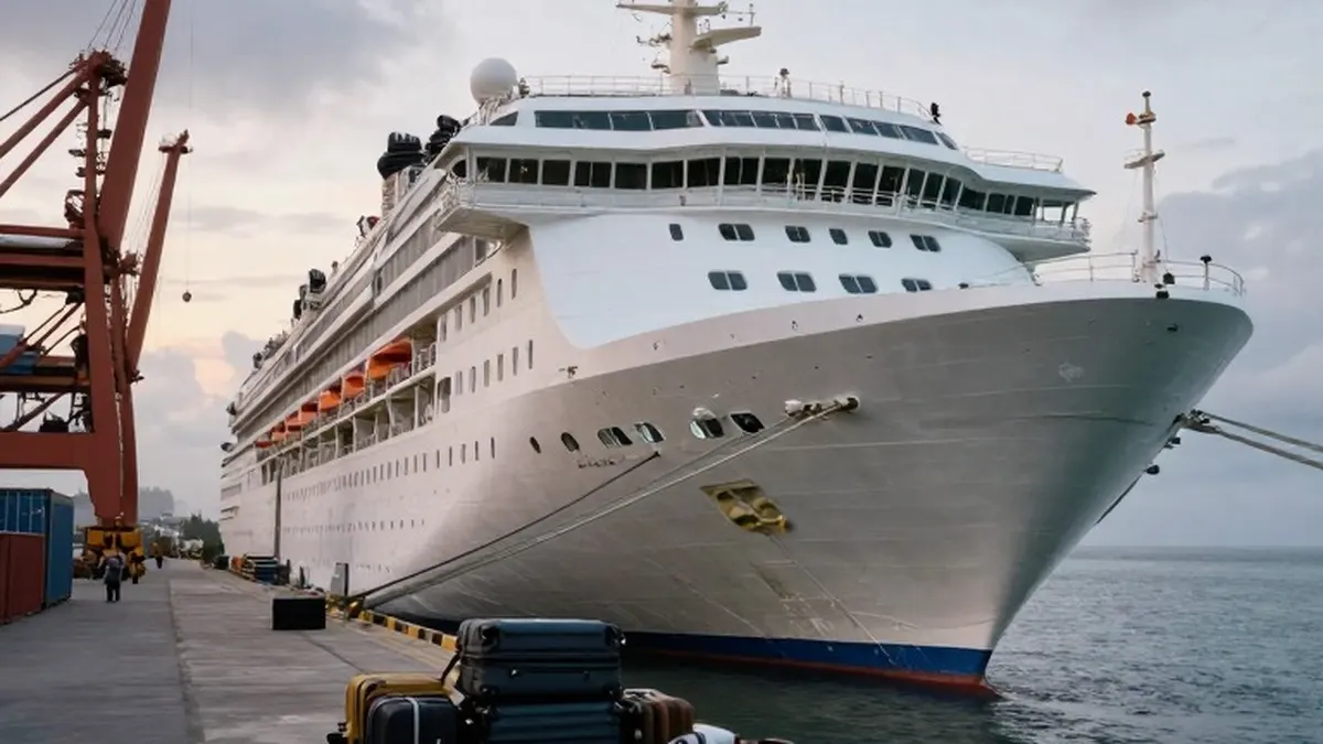 Illustration for: Cruise Ship Odyssey Halts Round-the-World Voyage as Fuel Costs Leave Residents Without Homes