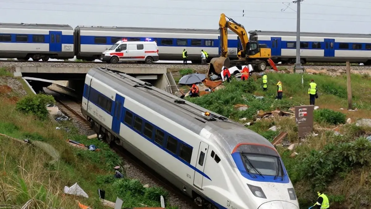 Illustration for: Spanish High-Speed Trains Collide Near Madrid, Leaving at Least 68 Dead