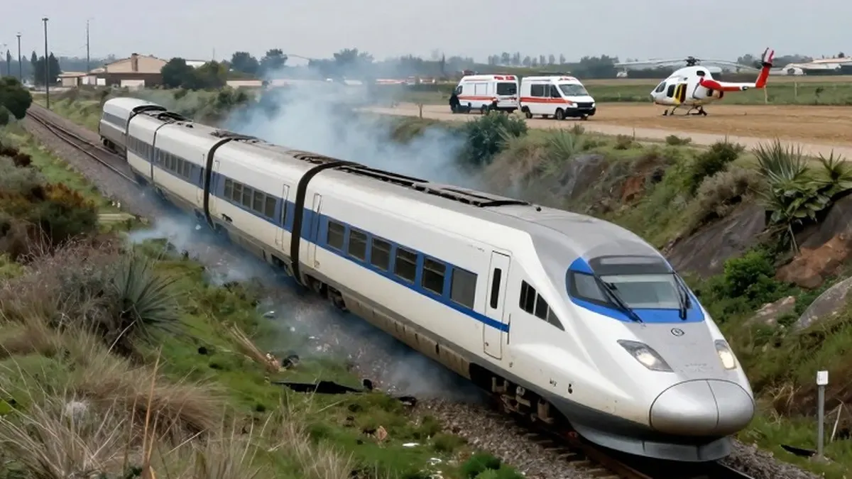 Illustration for: Spanish High-Speed Train Collision Kills at Least 68 and Injures Dozens